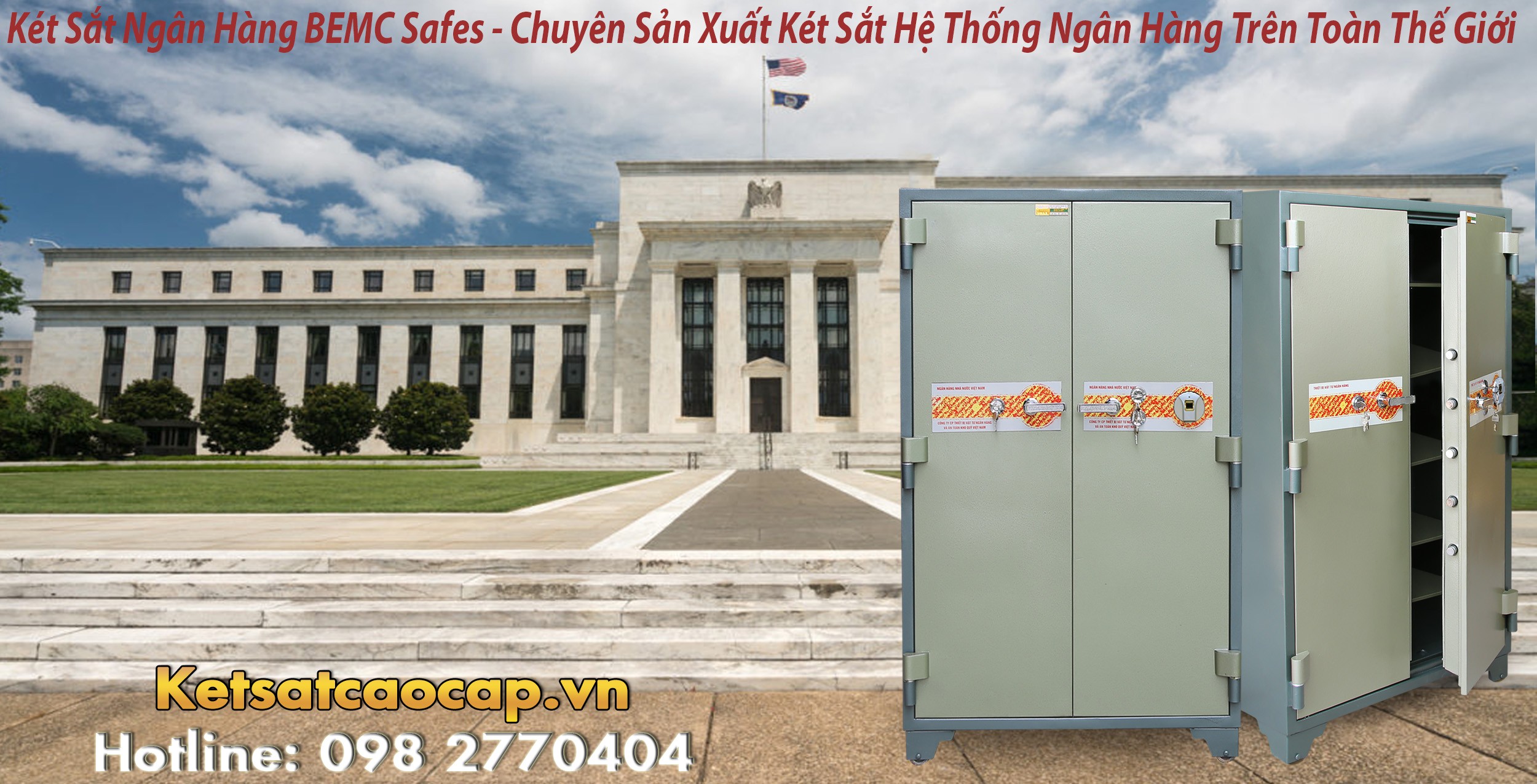 hình ảnh sản phẩm Két Sắt Vân Tay Bank Safes 2 Cửa BEMC K1860F Két Sắt Bán Chạy Nhất VN